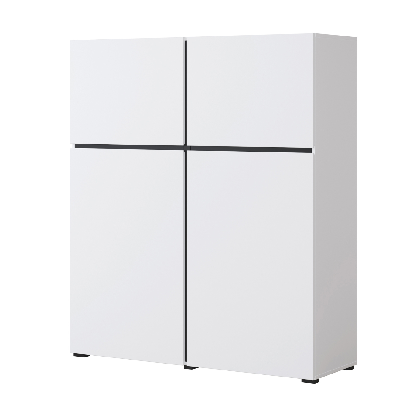 Kumode Kruzat 119/139/40 cm balts - N1 Home