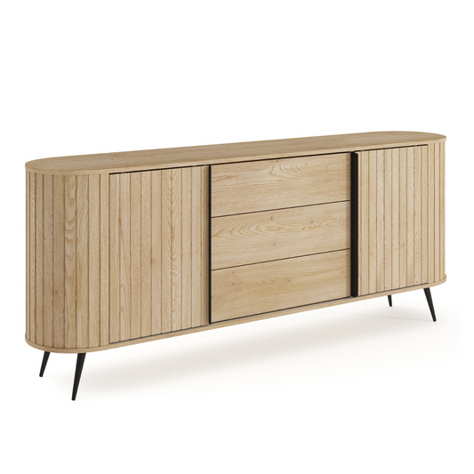 Kumode Lavas 196/81/40 cm Kremonas ozols - N1 Home