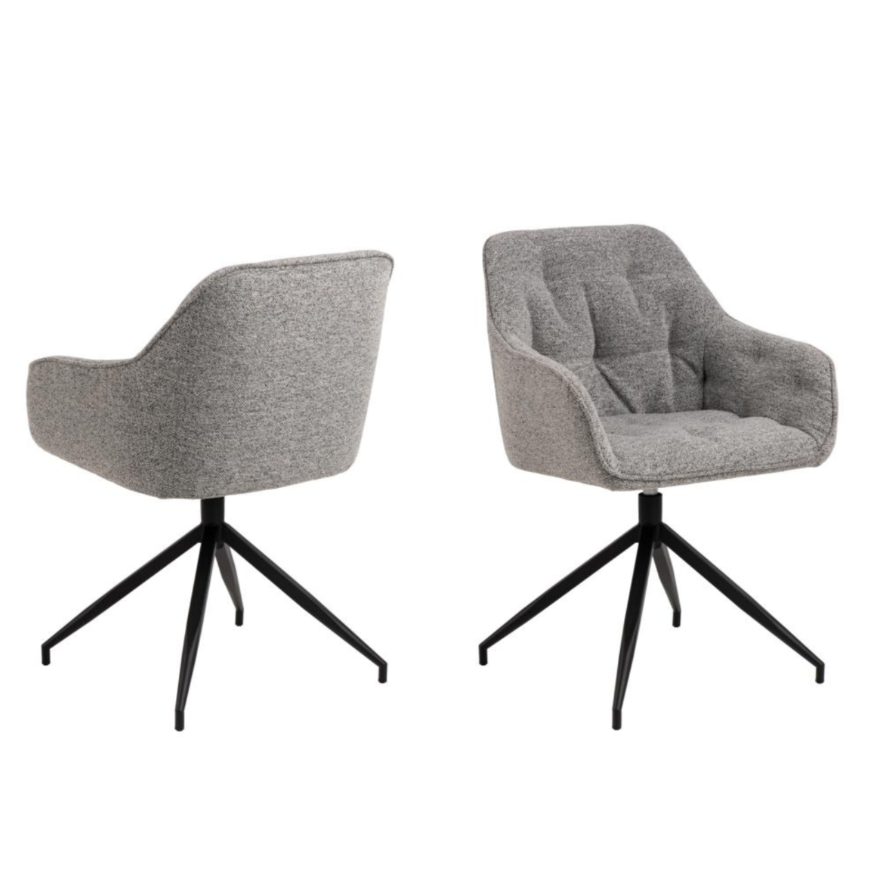 Krēsls Broo 57/54,5/82 cm pelēks - N1 Home