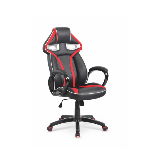 Krēsls Hon 62/64/118-128/49-59 cm melns/sarkans - N1 Home