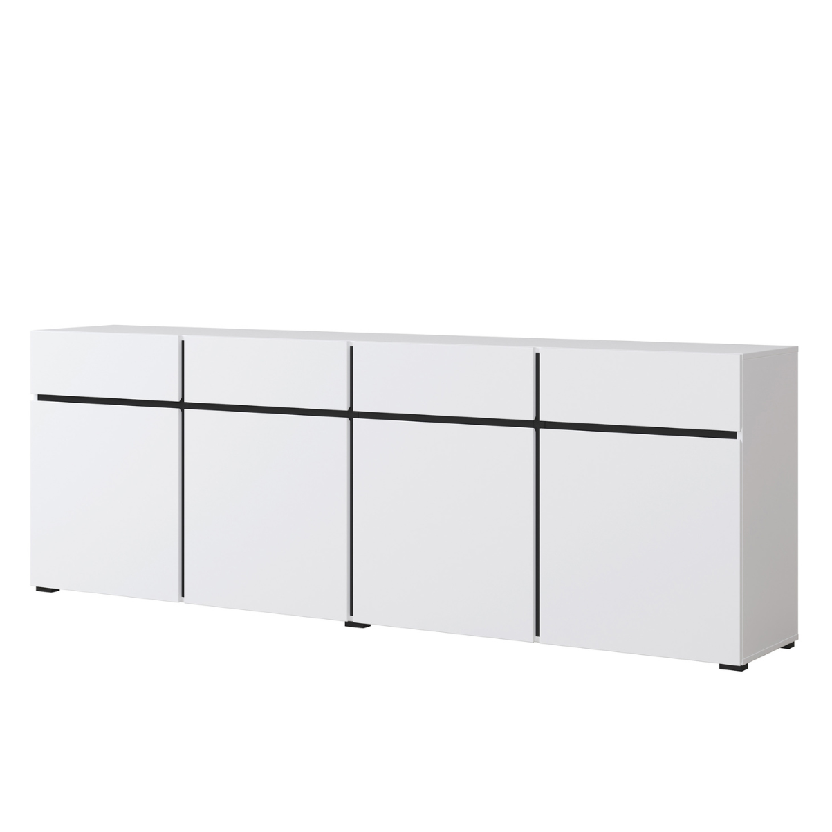 Kumode Kruzat 224/78/40 cm balts - N1 Home