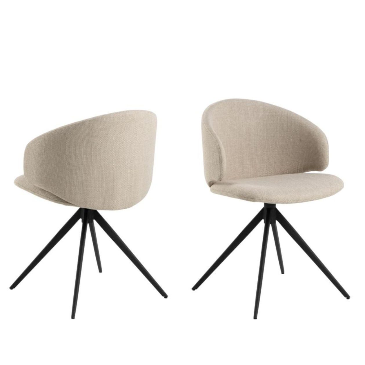 Krēsls Elar 53/54/78 cm bēšs/melns - N1 Home