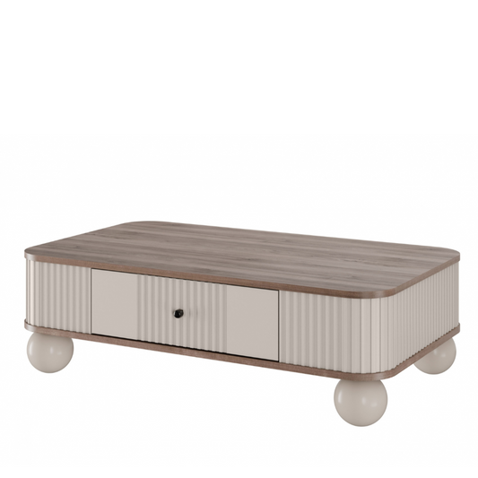 Kafijas galds  Vespa 103/32/60 cm kašmirs/rieksts/melns - N1 Home