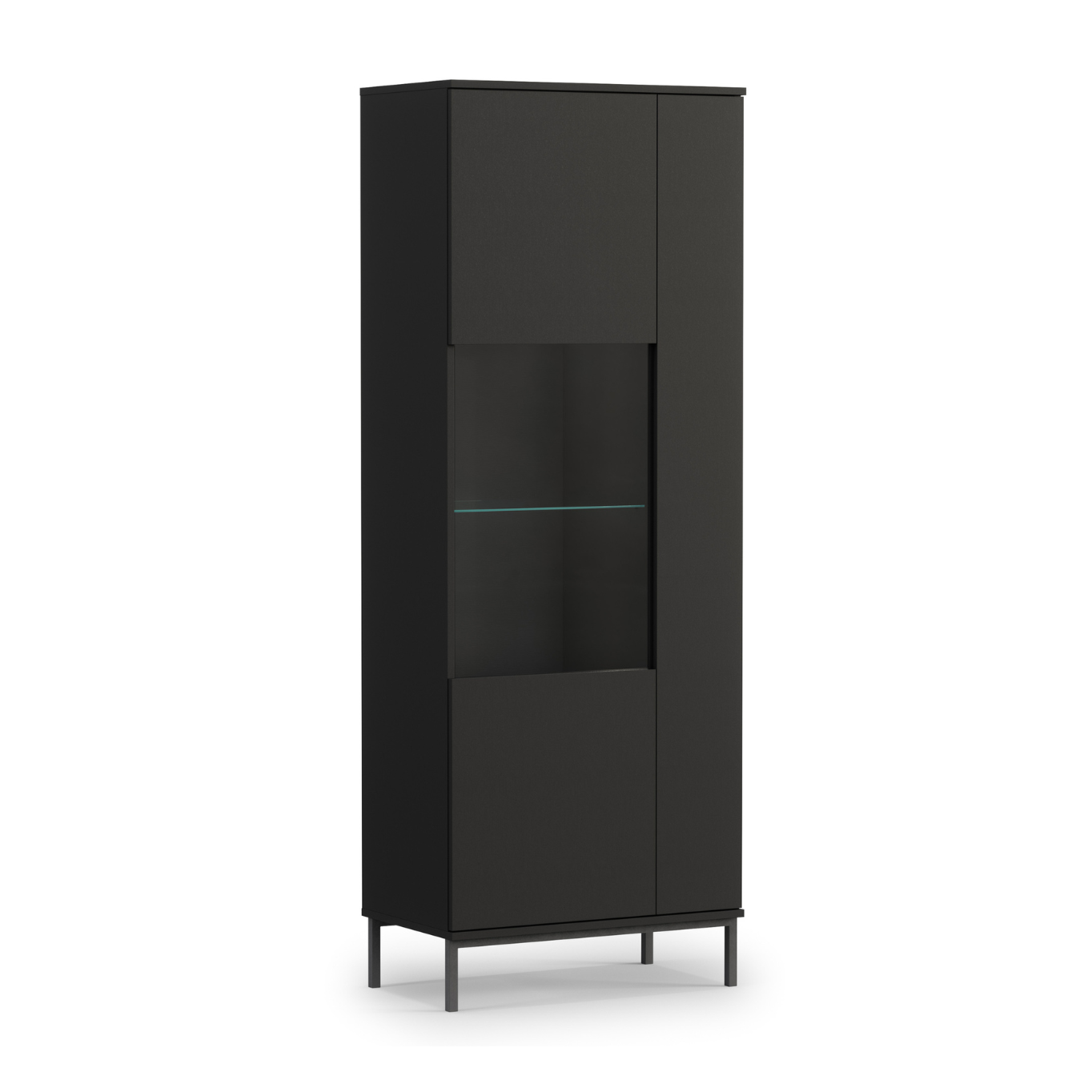 Vitīnas skapis Polka 190/70/41 cm melns