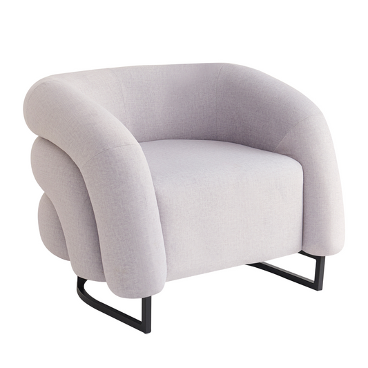 Krēsls Flossa 65/85/78 cm gaiši pelēks - N1 Home