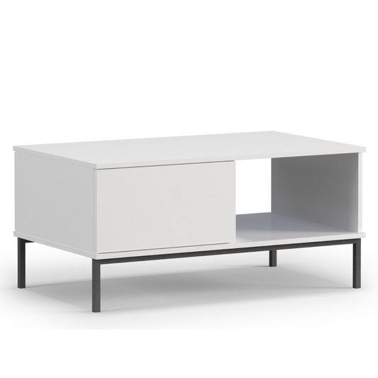 Kafijas galds Polka 47/100/60 cm balts