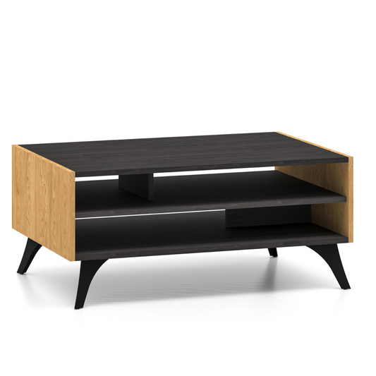 Kafijas galds Toskana 90/40/60 cm ozols/melns