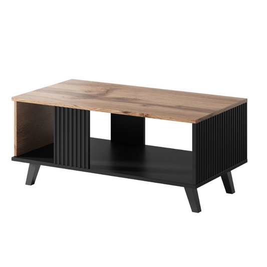 Kafijas galdiņš Berlin 92/50/40 cm Votan ozols/melns