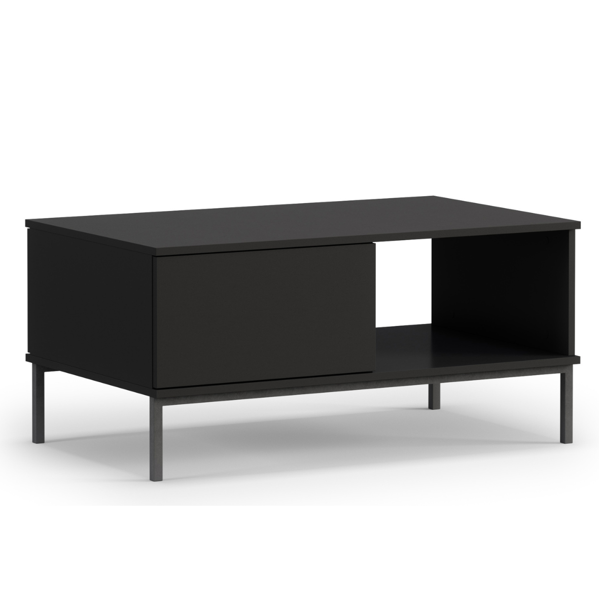 Kafijas galds Polka 47/100/60 cm melns