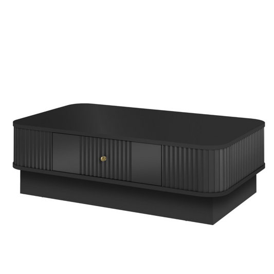 Kafijas galdiņš Vespa 103/32/60 cm melns/zelts - N1 Home