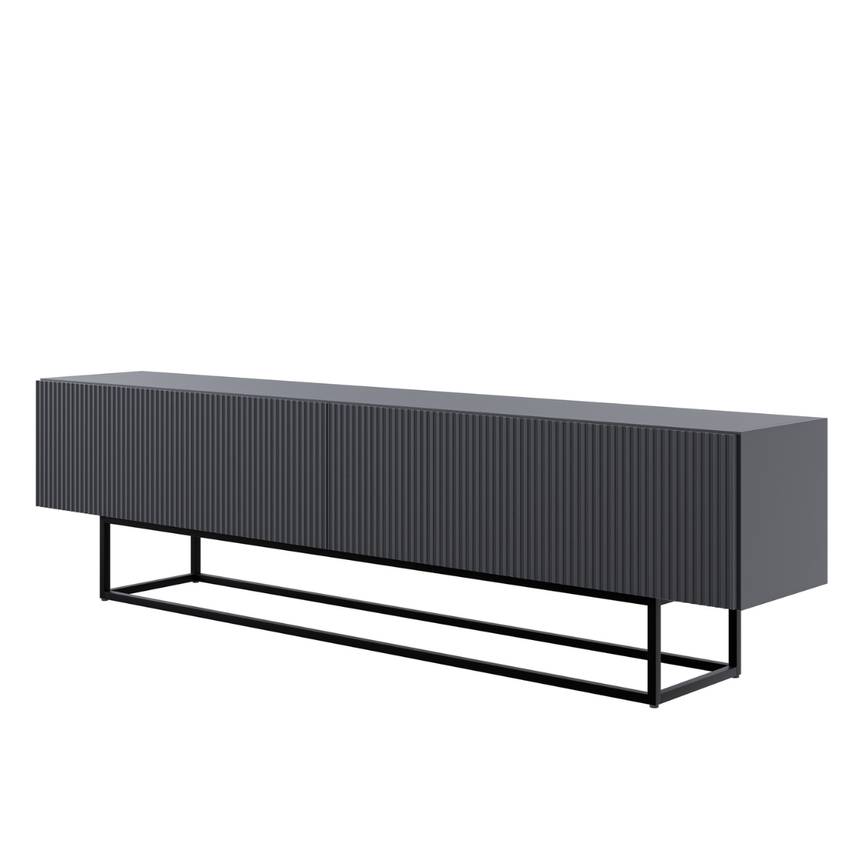 TV skapis Velda 175/46/31 cm melns/melns