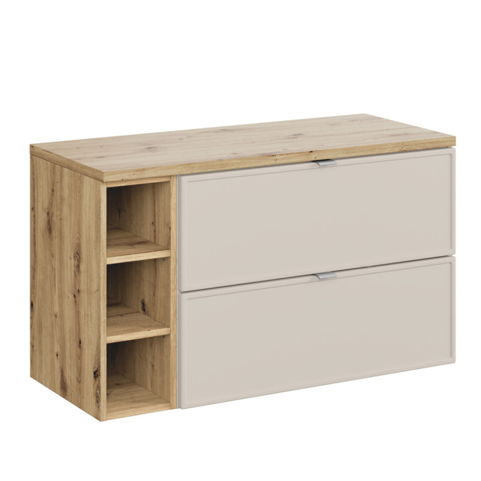 Vannas istabas mēbeļu komplekts Bell A kašmirs/ozols - N1 Home