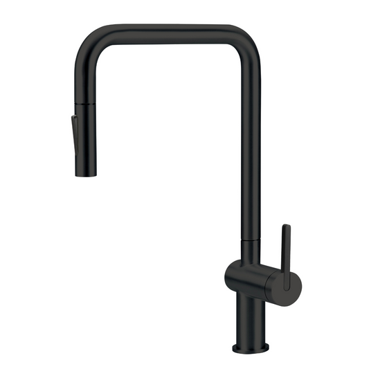 Virtuves jaucējkrāns ar izvelkamu snīpi Momi 408 mm nero - N1 Home