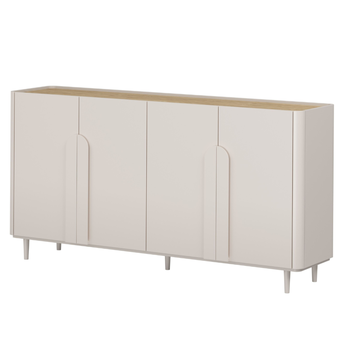 Kumode Amil 200/102/48 cm Kašmirs / Eļļots ozols - N1 Home