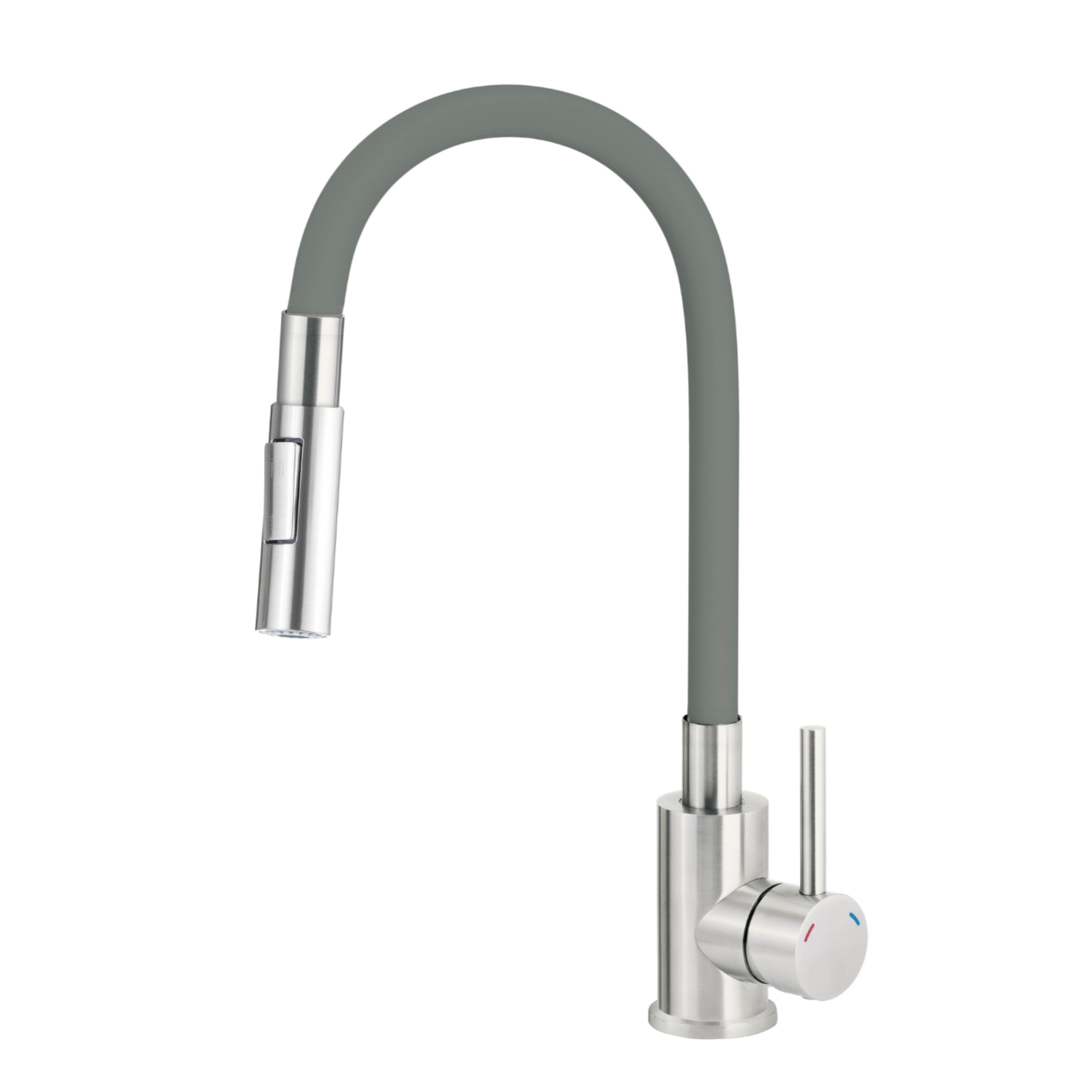 Virtuves maisītājs ar elastīgu snīpi - 2 veidu sprauslas Luno 400 mm matēts tērauds/antracīts - N1 Home