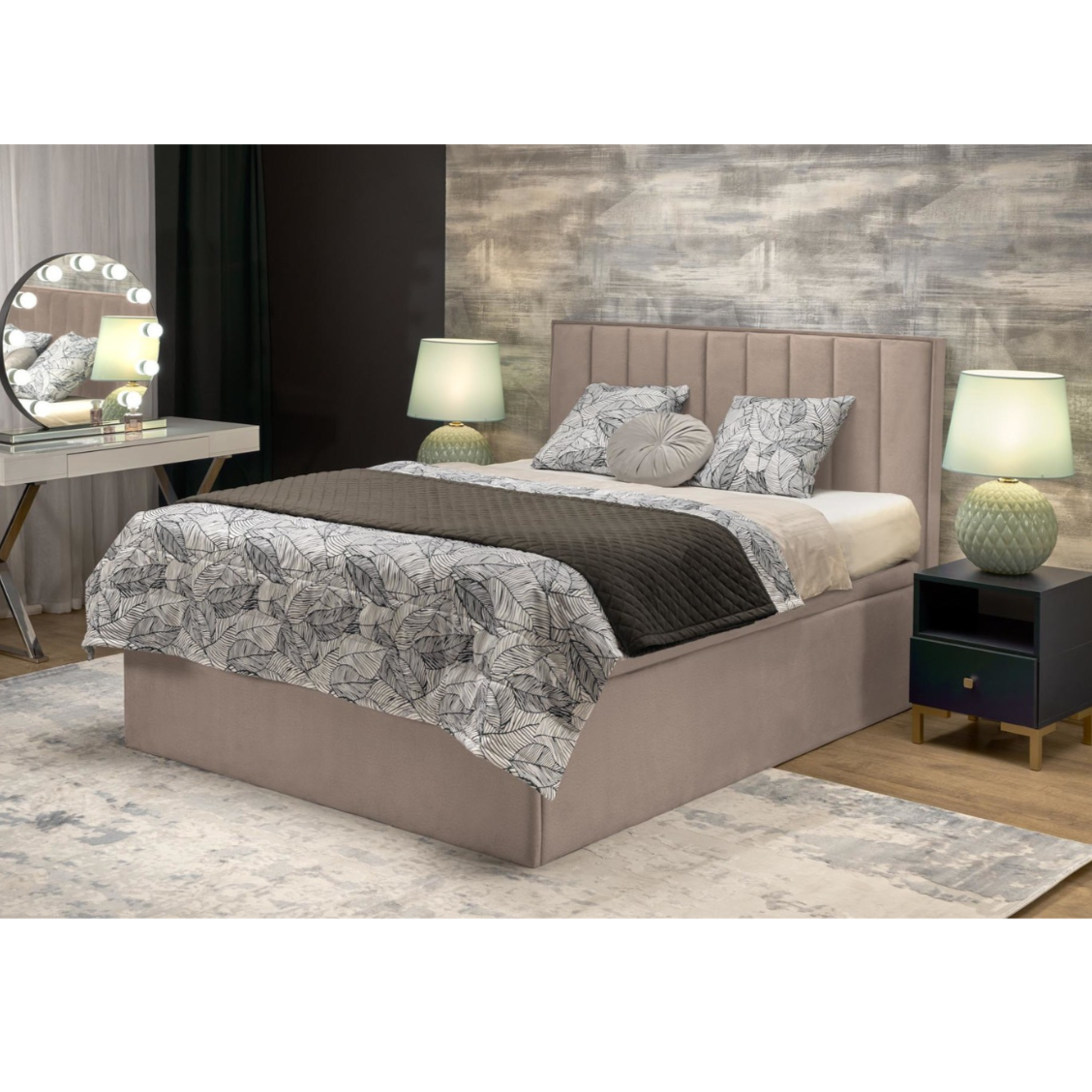 Gulta Asen 162/210/121 cm bēšs - N1 Home