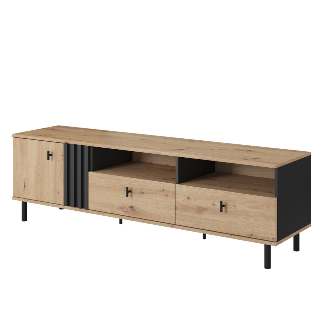 TV skapis Madi  165/49/40 cm artizan ozols/antracīts - N1 Home