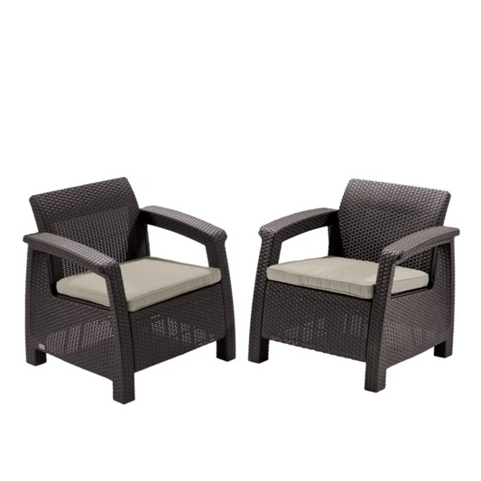 Krēsls Coru Duo 75/70/79 cm brūns - N1 Home