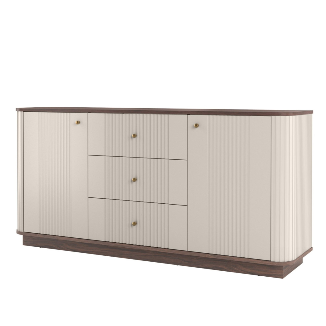 Kumode Vespa 160/77/38/ cm kašmirs/rieksts/zelts - N1 Home