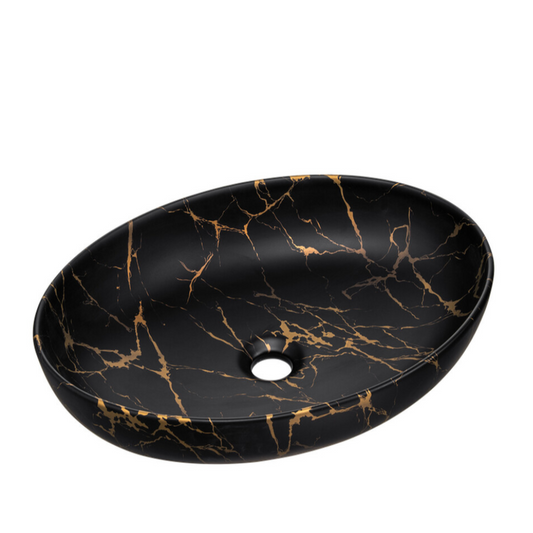 Izlietne Moon 52/13/39.5 cm melns/zelts - N1 Home