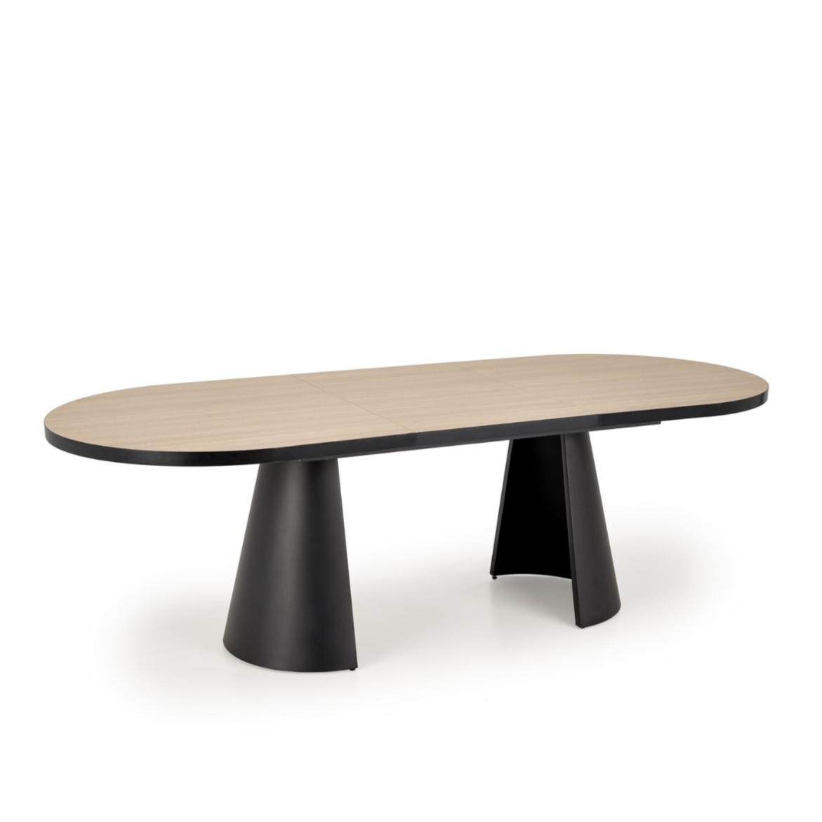 Galds Gia 180-240/100/76/78 cm melns/dabīgs - N1 Home