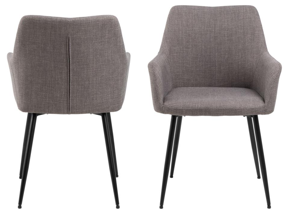 Krēsls Liz 59/59/85  cm gaiši pelēkbrūns - N1 Home