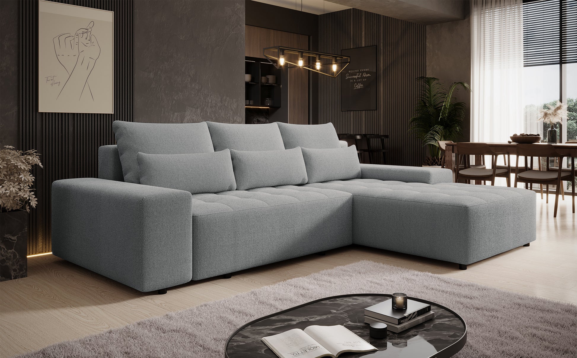 Dīvāns Nalura 268/88/184 cm Aragon 83 - N1 Home