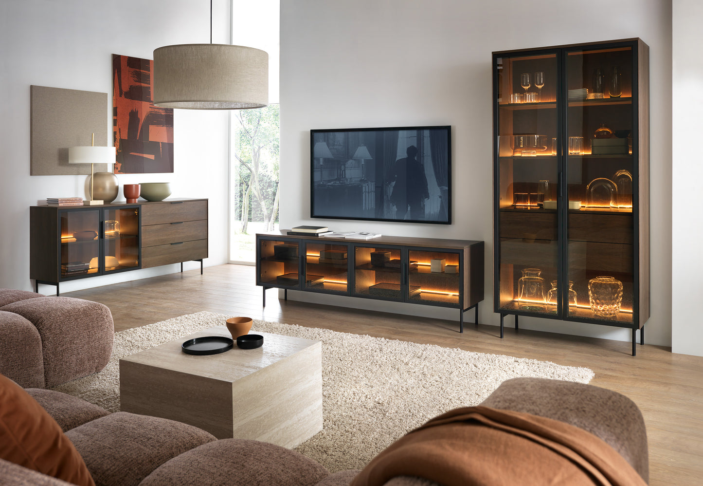 Vitrīna Lumio 91/194/39 cm Dunin ozols