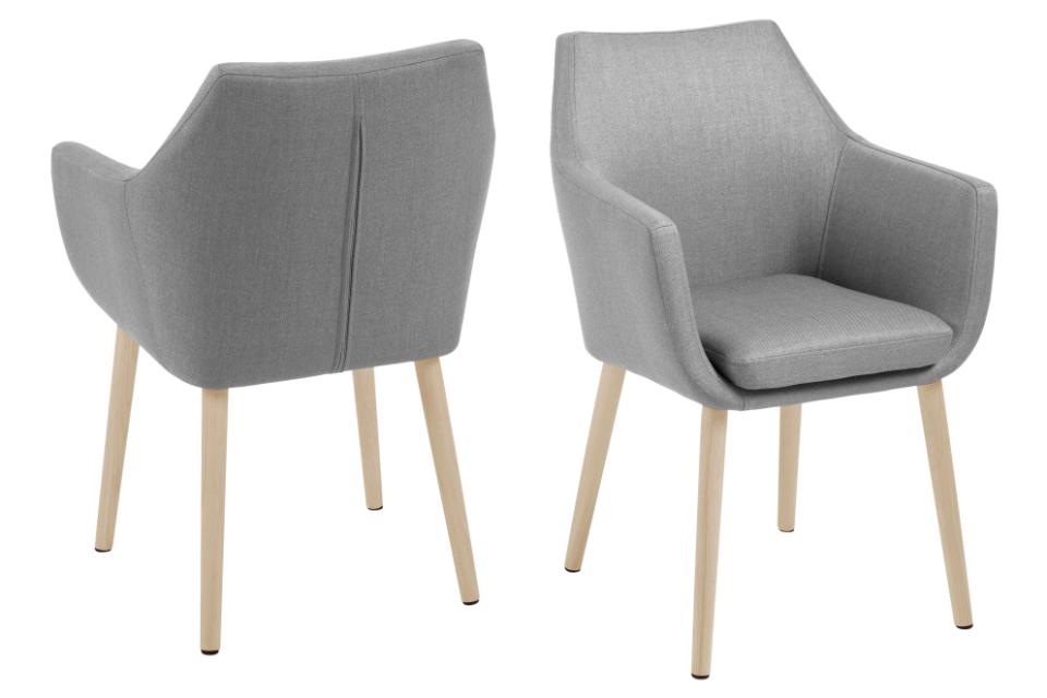 Krēsls Nor 58/58/84 cm gaiši pelēks/balts ozols - N1 Home