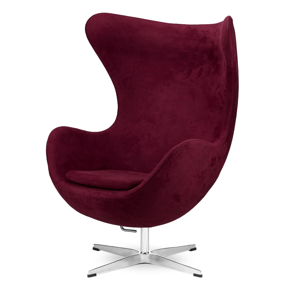 Krēsls Dot Design Treviso Jajo samta 85/113/76 cm bordo/hroms - N1 Home