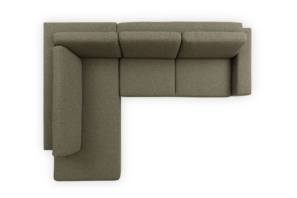 Dīvāns MILANO L kreisais stūris 284/83/219 brūns - N1 Home