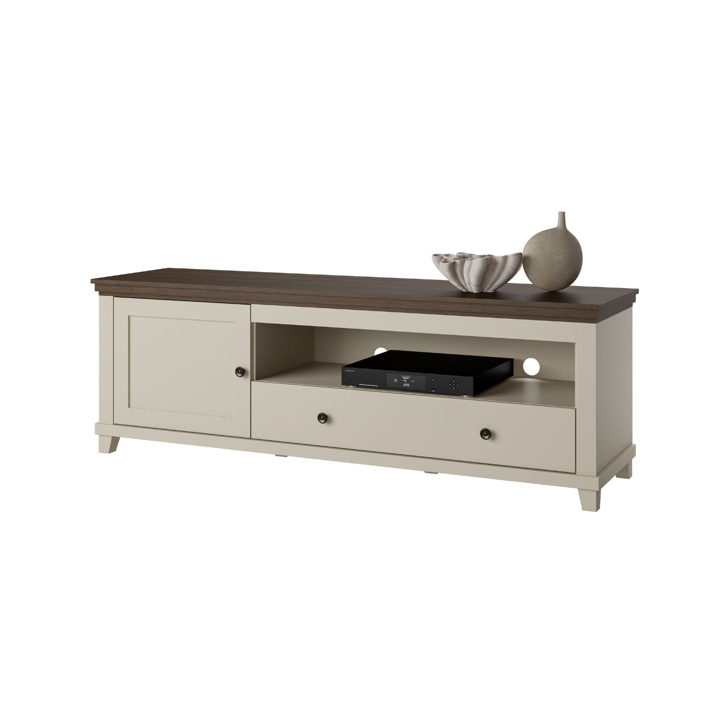 TV skapis Evtar 181/61/49 cm kašmirs/Dunin ozols