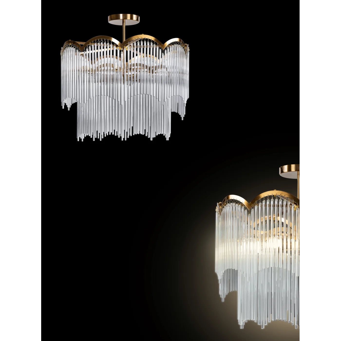 Lustra Salm 60 x 55 cm, balts/zelts - N1 Home