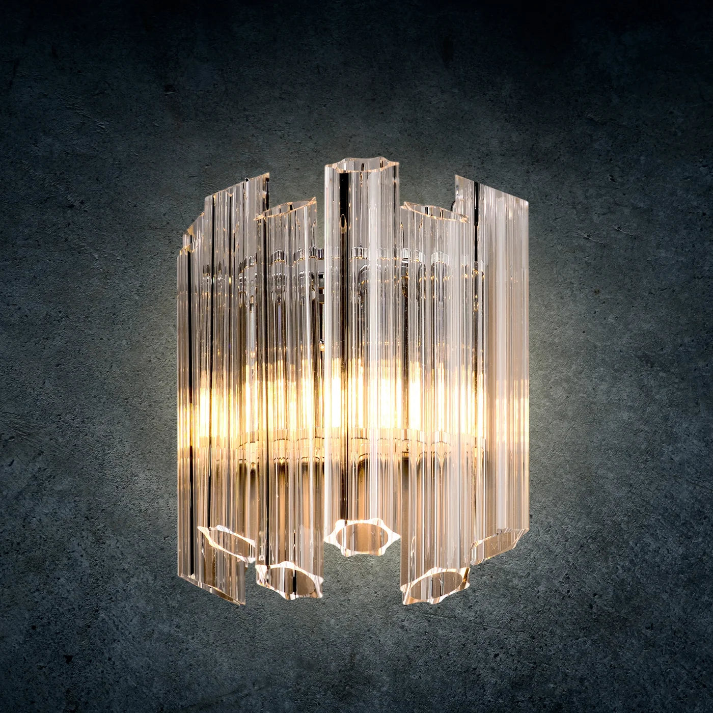 Sienas lampa Dania 32/38 cm caurspīdīgs/sudrabs - N1 Home