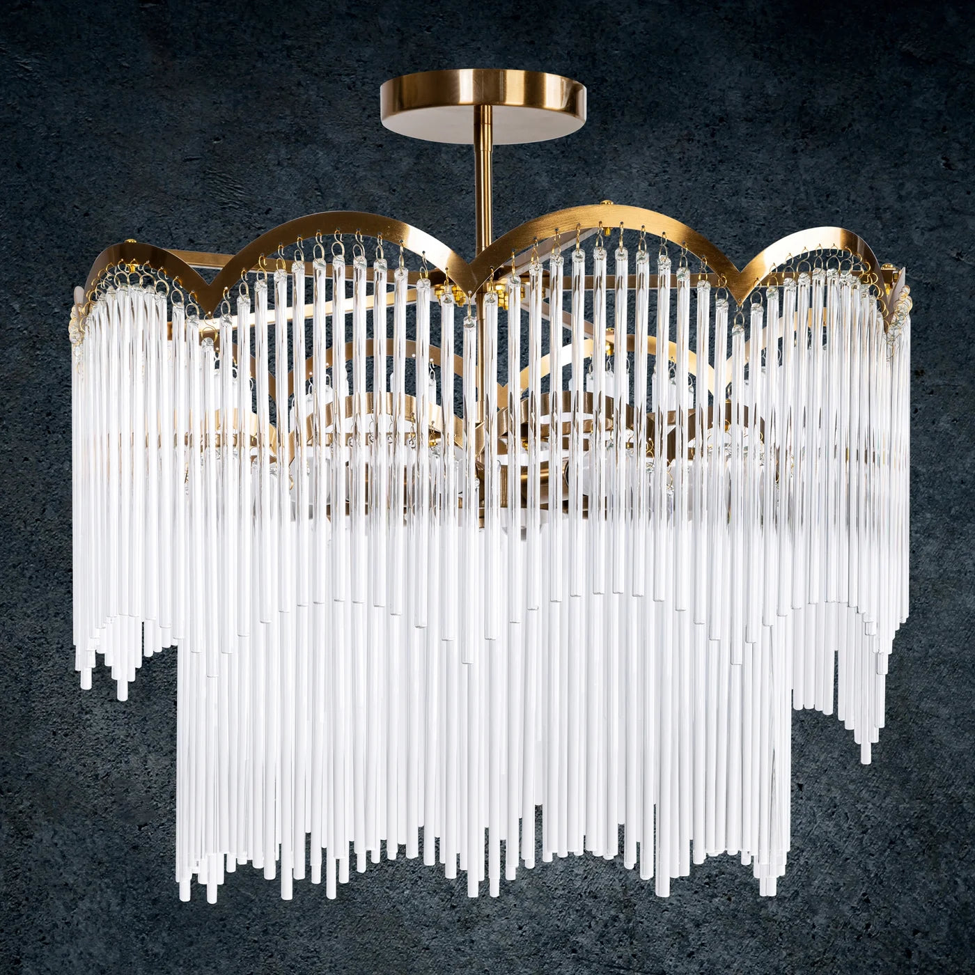 Lustra Salm 60 x 55 cm, balts/zelts - N1 Home