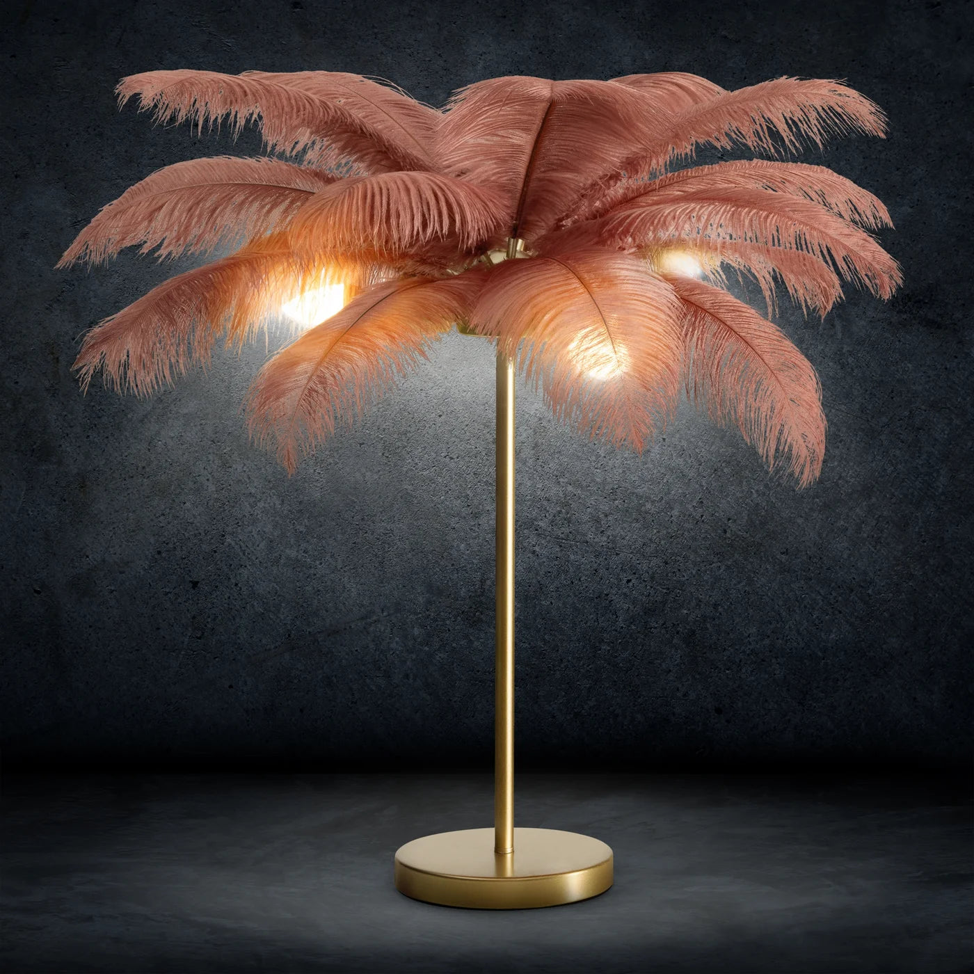 Stāvlampa Fieria 65/68 cm pūderrozā/šampanietis - N1 Home