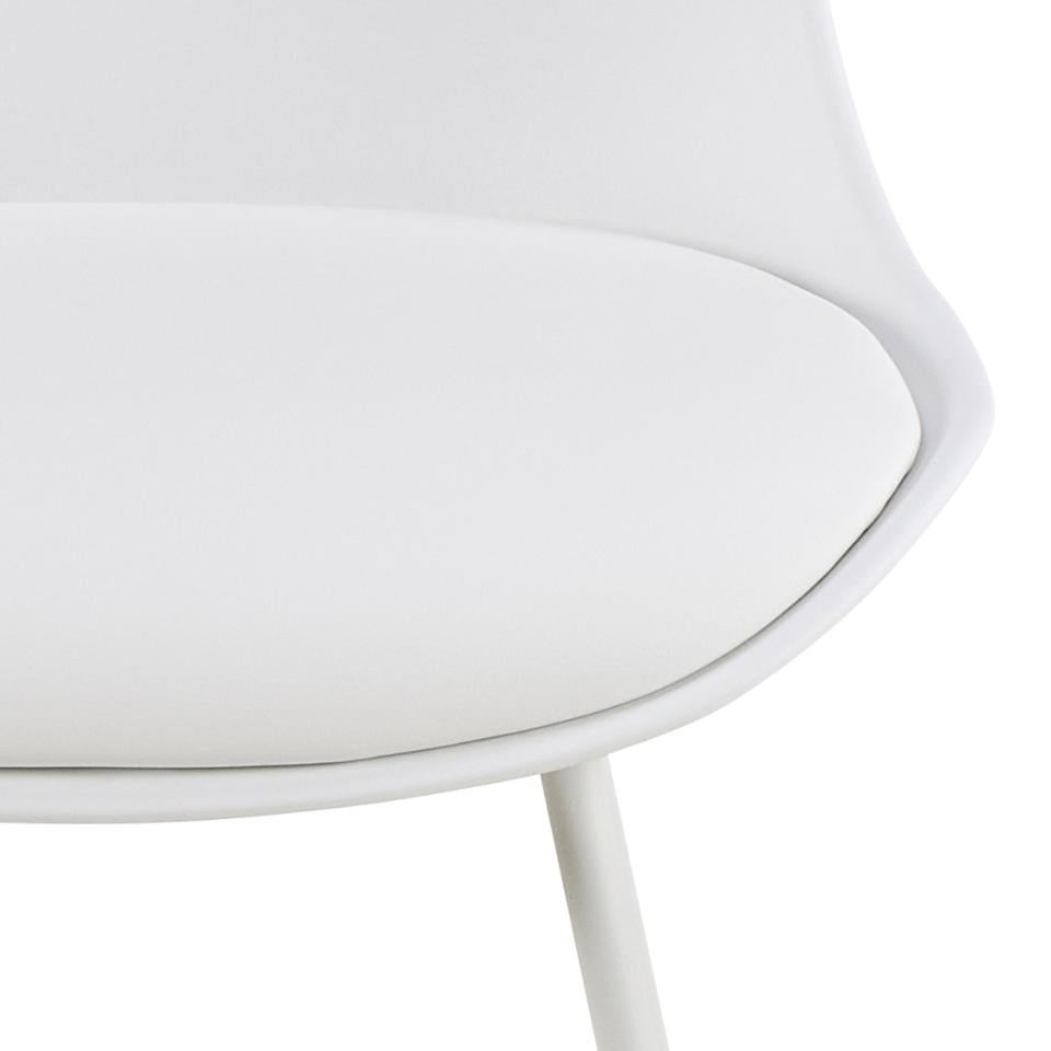 Bāra krēsls Tin 50/49/84 cm balts - N1 Home