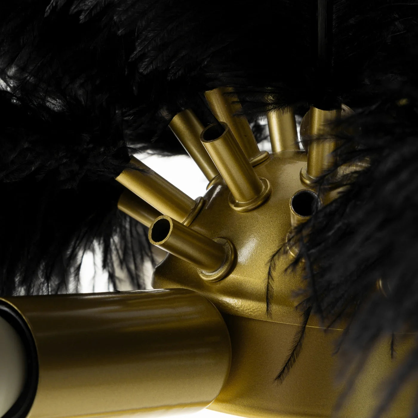 Stāvlampa Fieria 65/68 cm melns/zelts - N1 Home