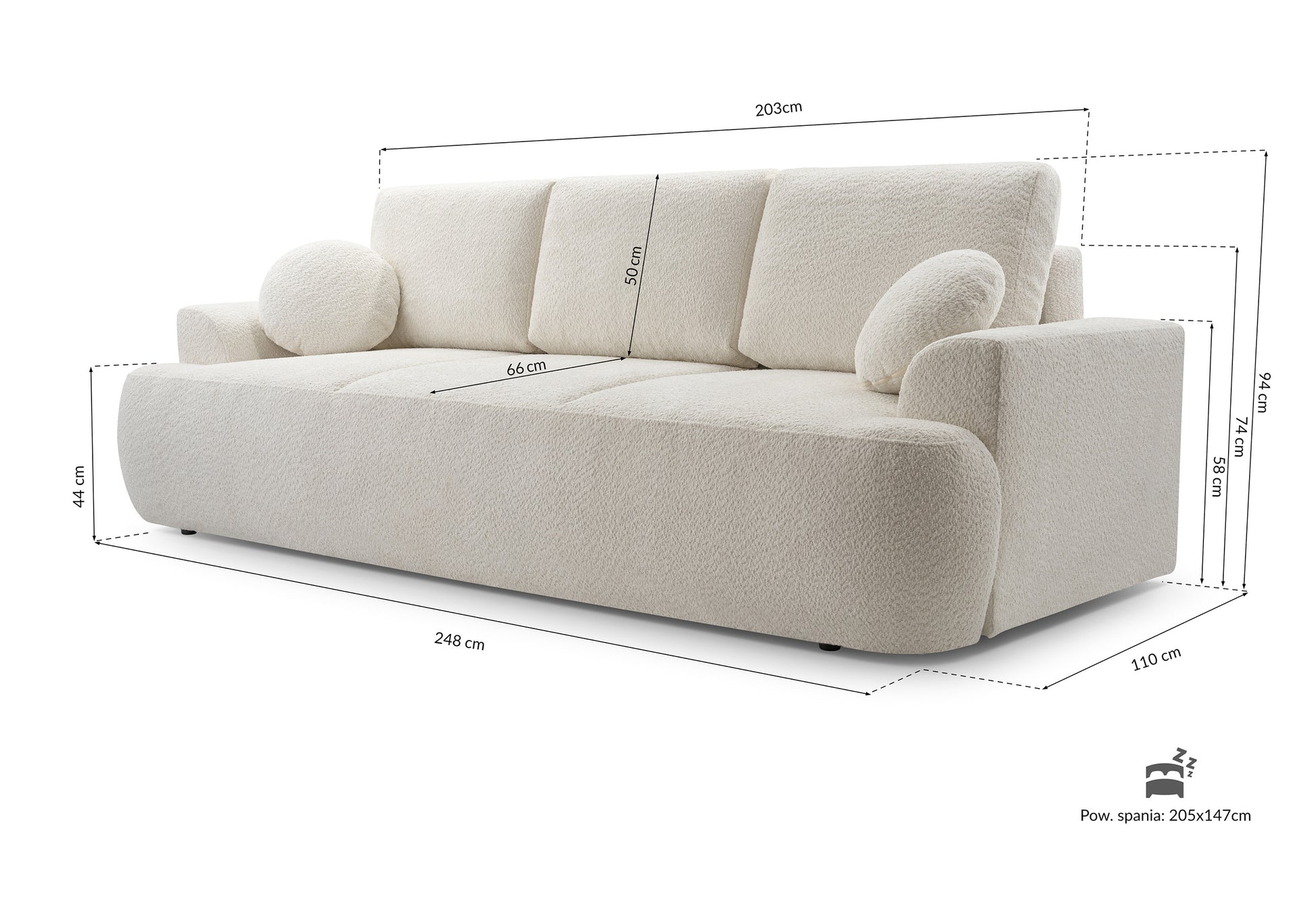 Dīvāns Barlo 94/248/110 cm Coral 15 - N1 Home