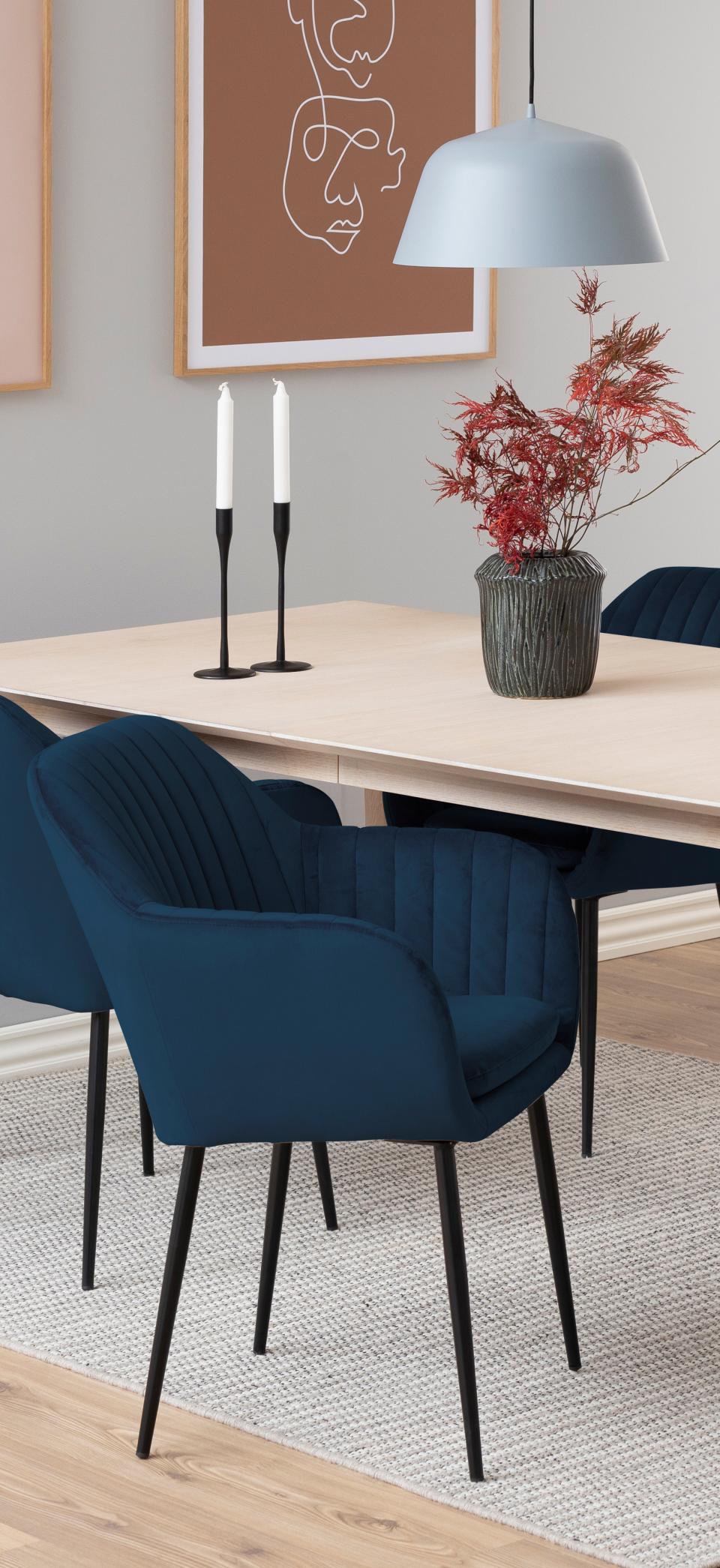 Krēsls Emil 57/61/83 cm  tumši zils /melns - N1 Home