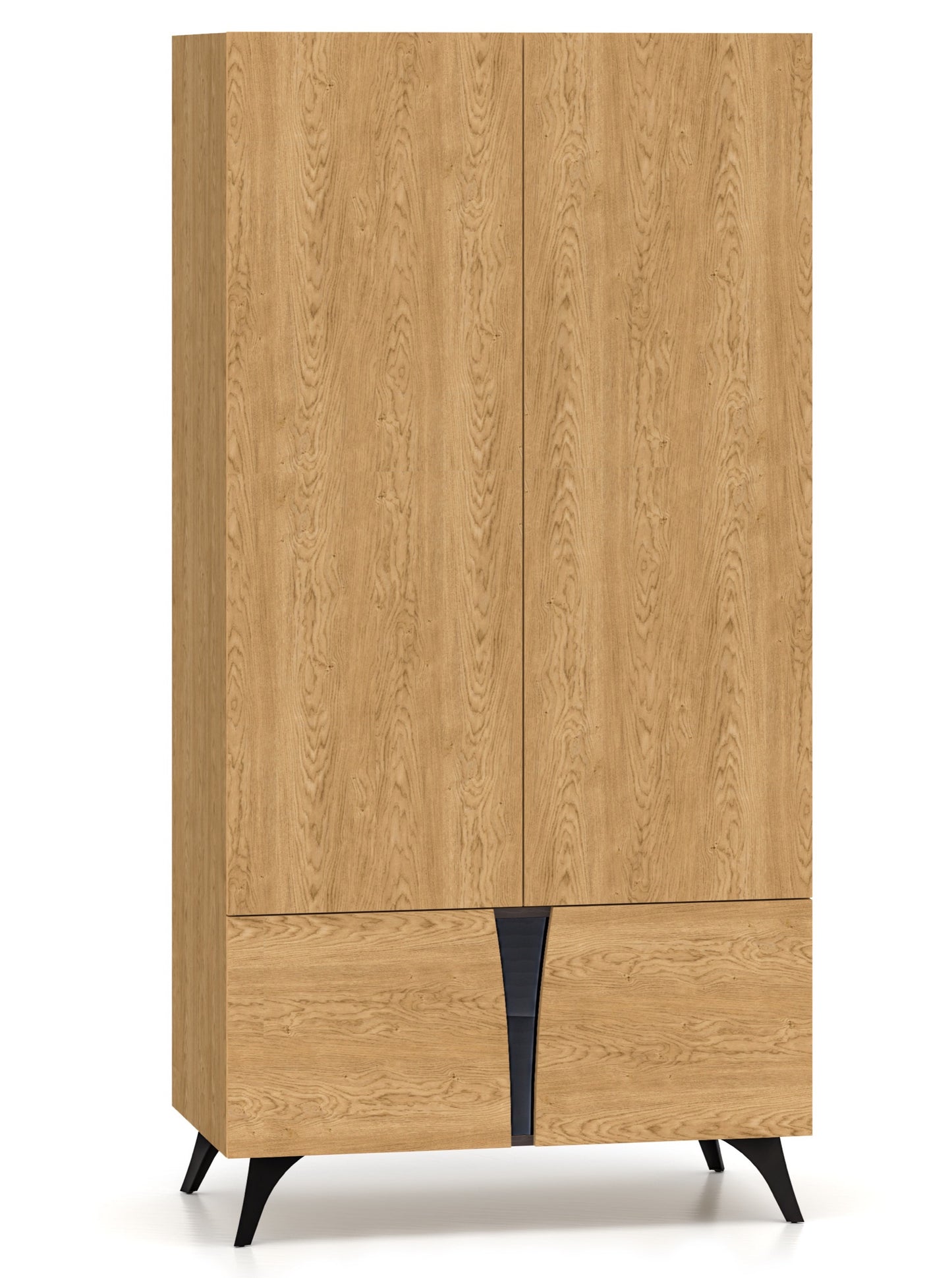 Skapis Toskana 189/57/38 cm ozols/melns