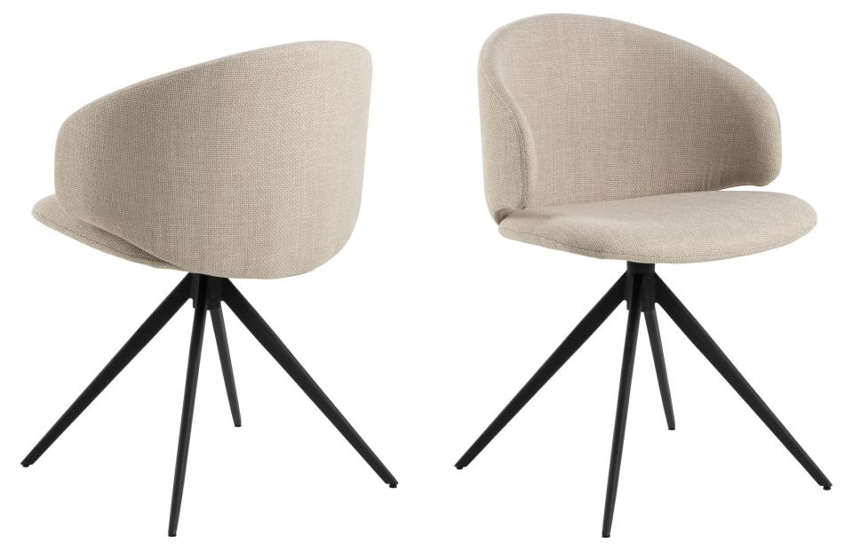 Krēsls Elar 53/54/78 cm bēšs/melns - N1 Home