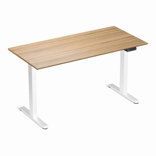 Biroja galds Flo 67/138 cm balts/sonoma ozols - N1 Home