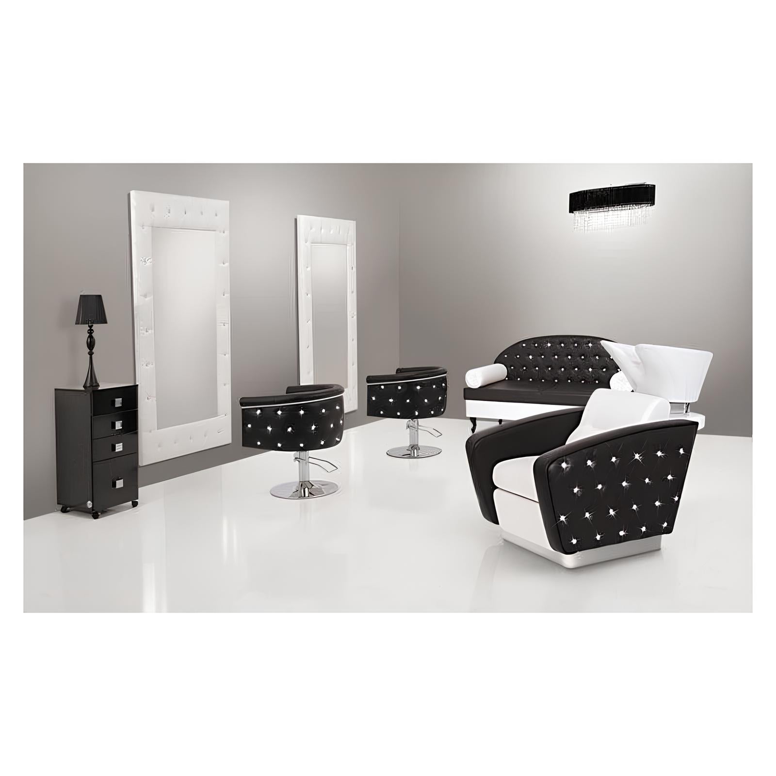 Frizētavas krēsls ObsDeLux 70/42/62 cm melns - N1 Home