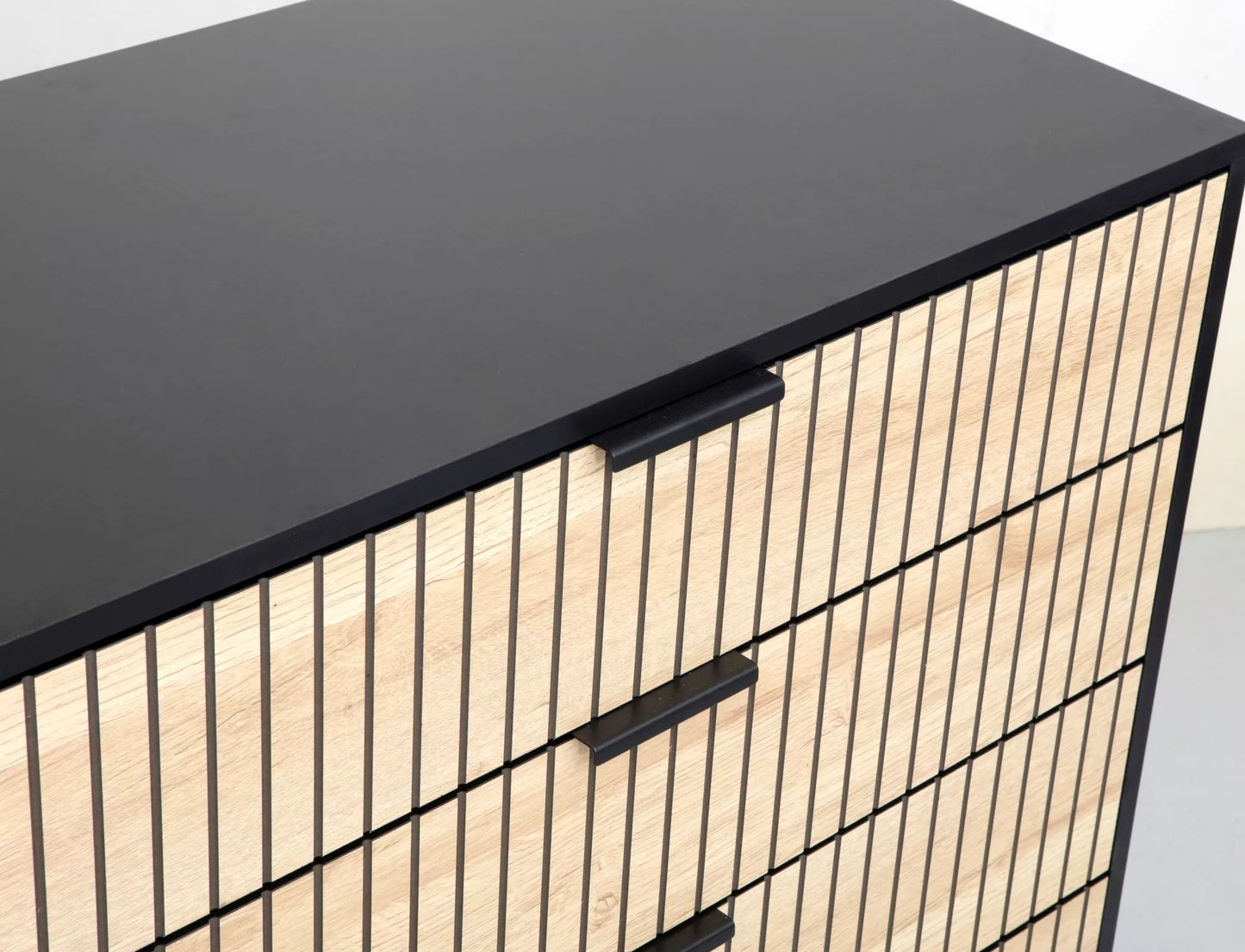 Kumode Maros 90/40/80 cm ozols/melns - N1 Home