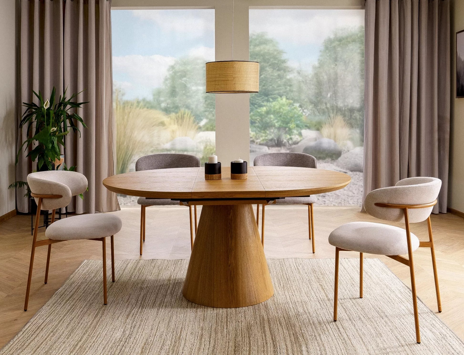 Krēsls Elti 80/56/49 cm pelēks/ozols - N1 Home