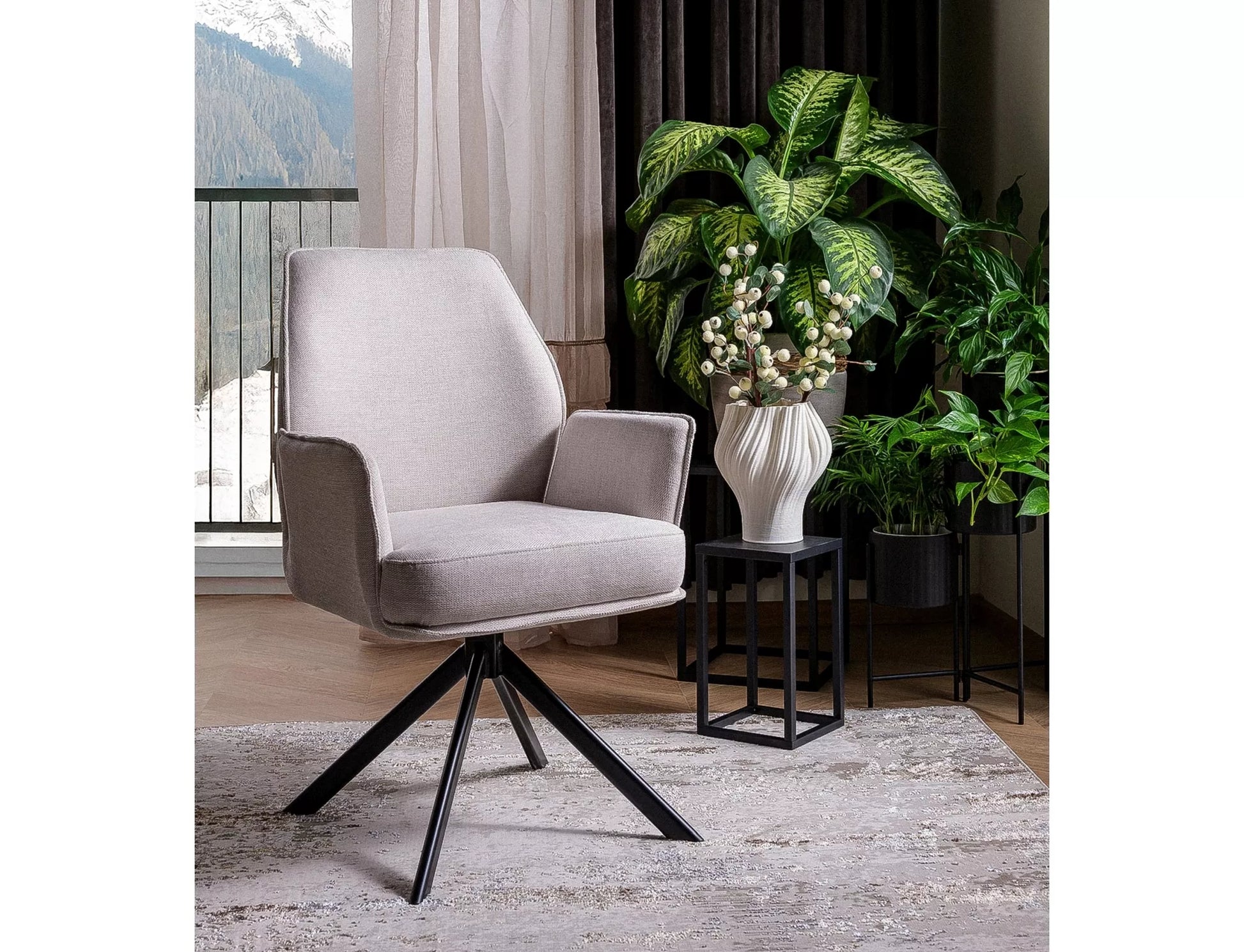 Krēsls MIO 90/58/49 cm gaiši bēšs - N1 Home