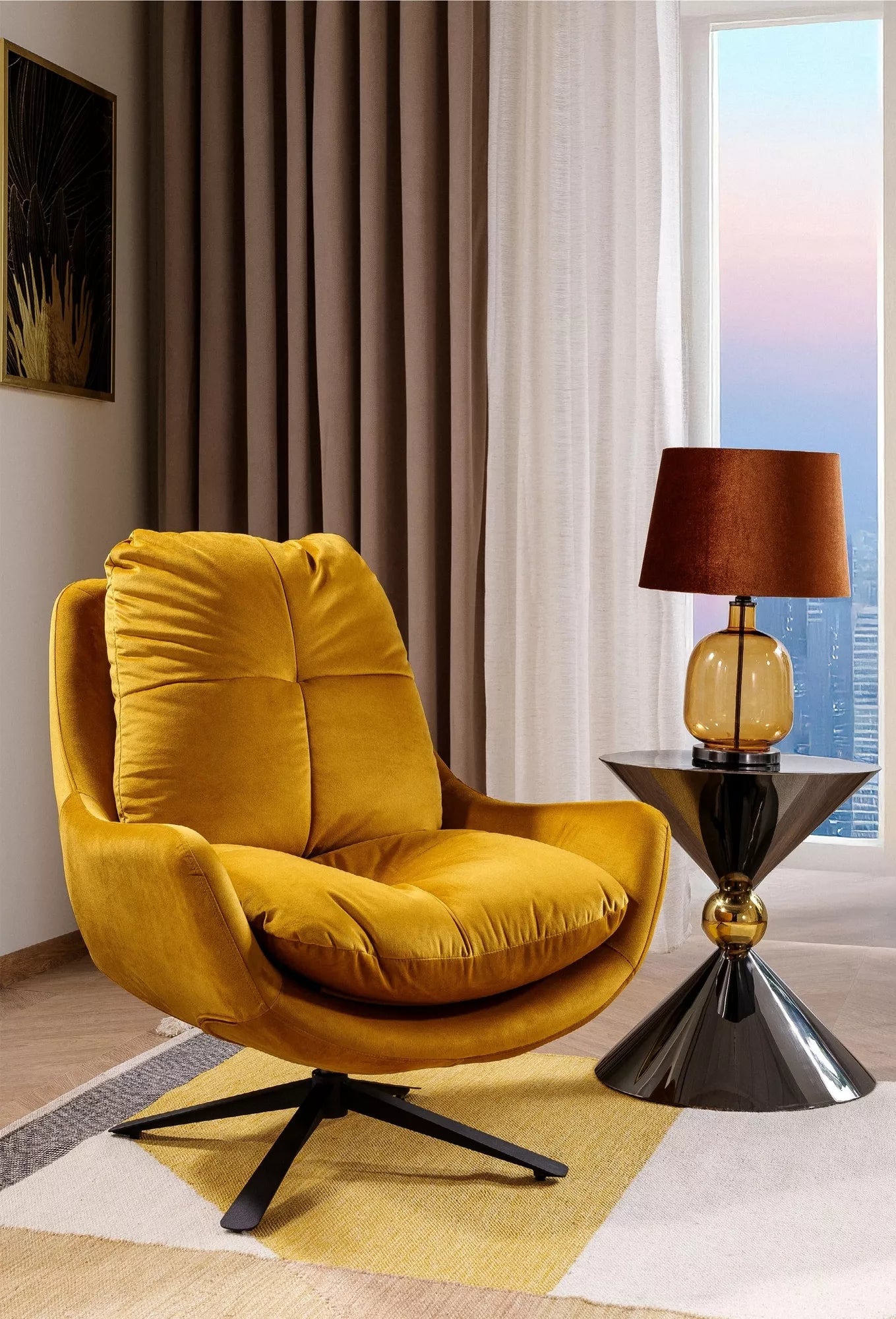 Krēsls Vivi 90/91/50 cm karijs - N1 Home