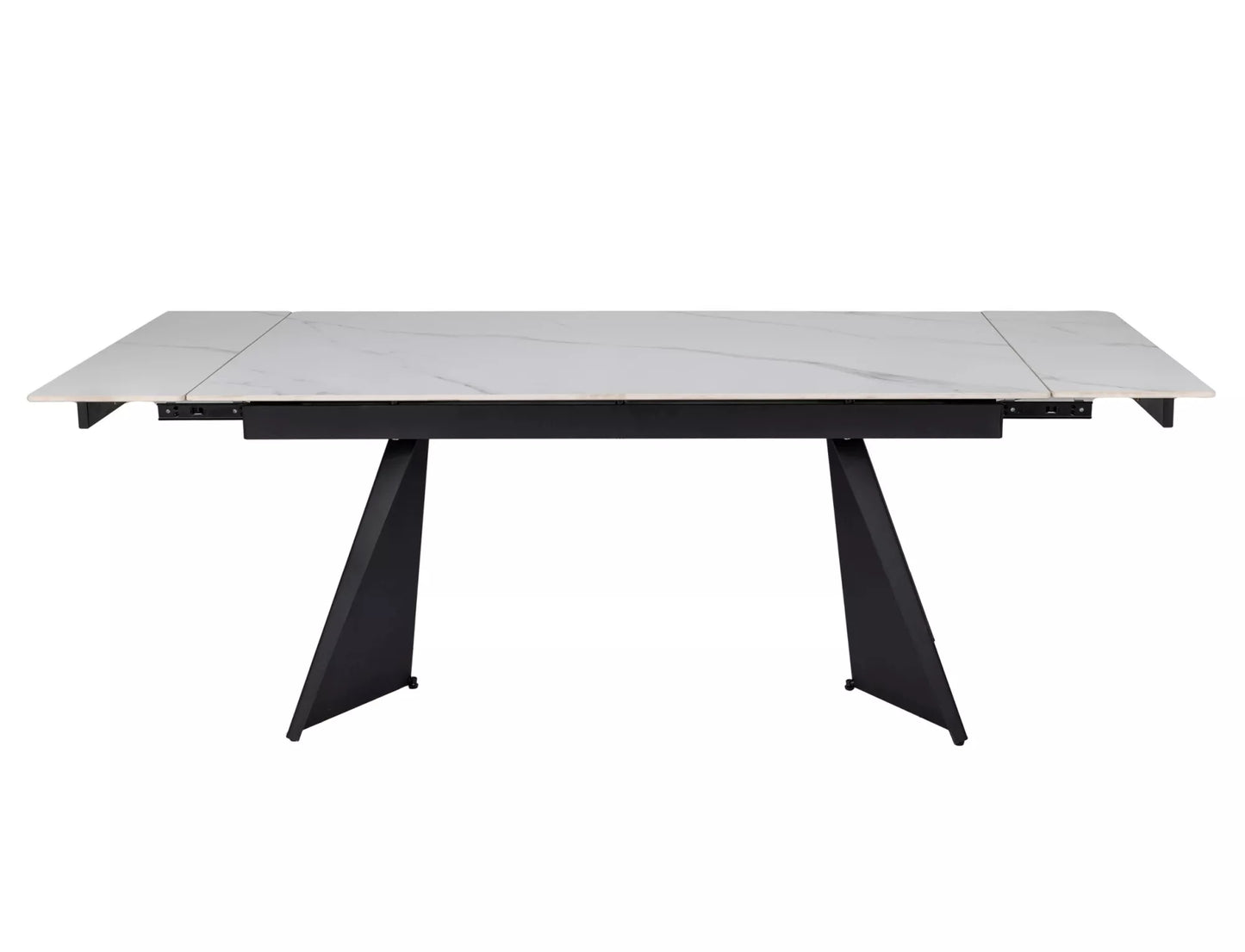 Galds Laco 160-240/75/90 cm balts/melns - N1 Home