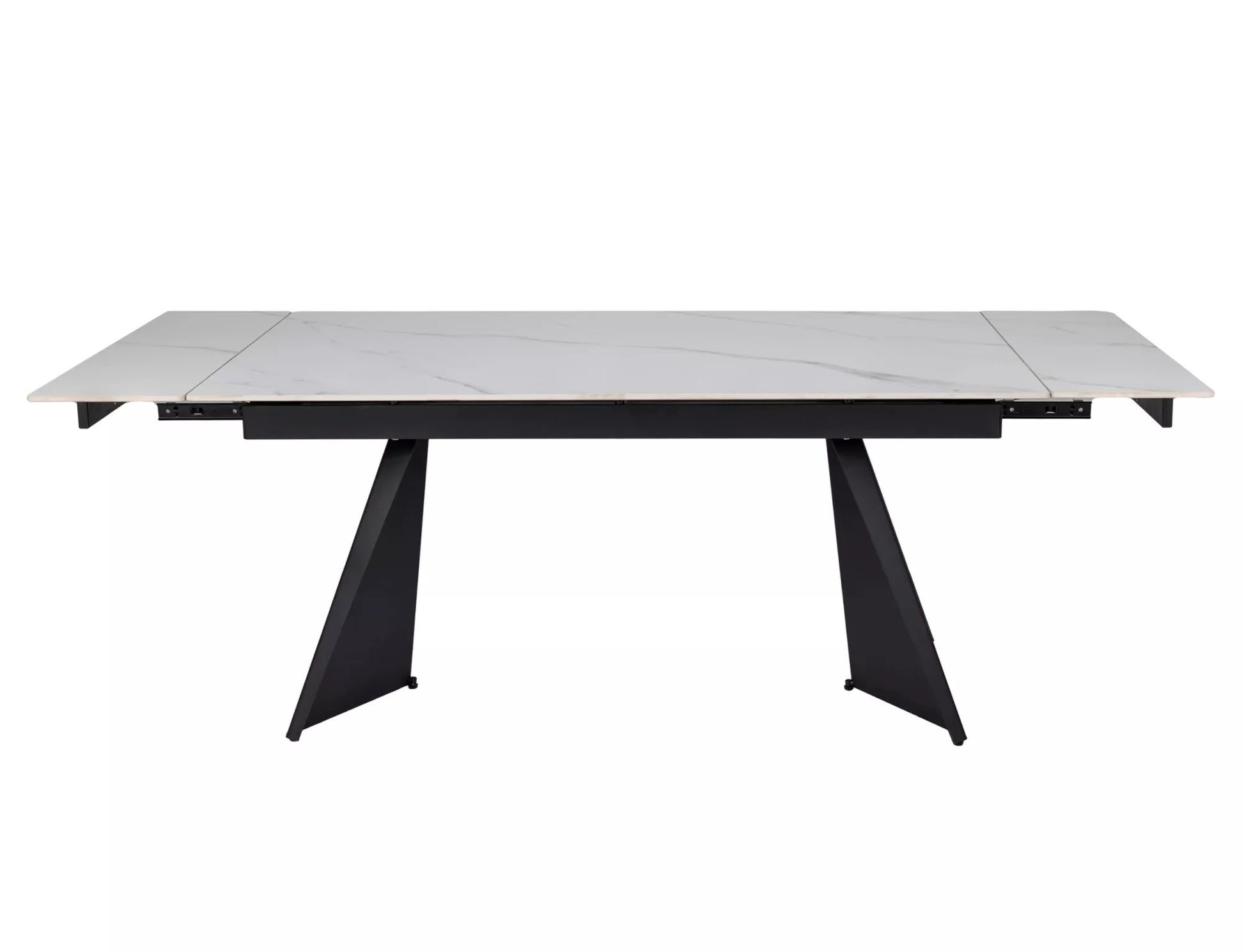 Galds Laco 160-240/75/90 cm balts/melns - N1 Home